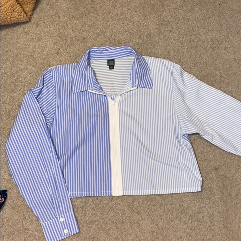 Cropped Long sleeve zip up